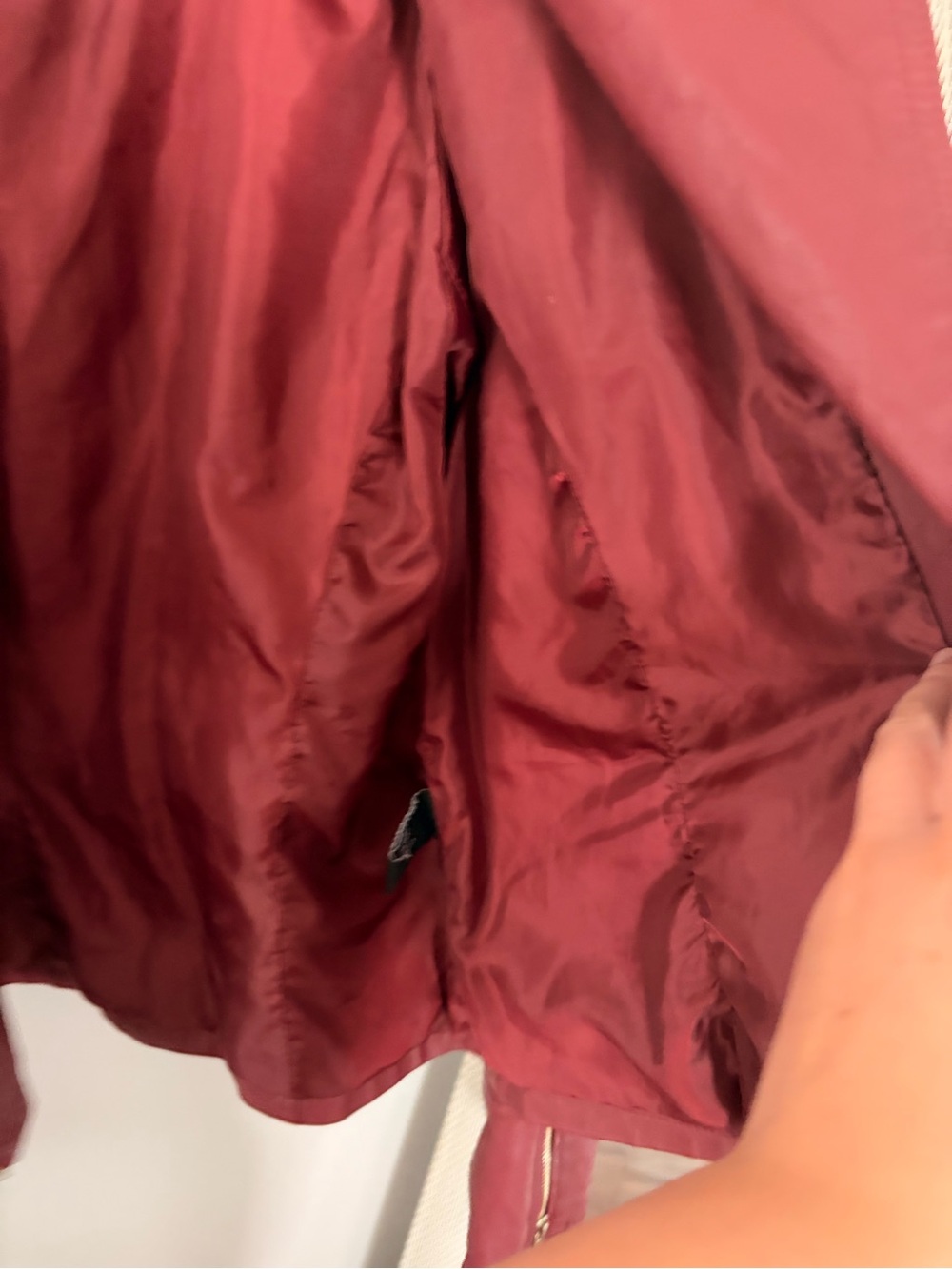 Women’s Red Leather Moto Jacket - Picture 6 of 9